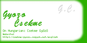 gyozo csekme business card
